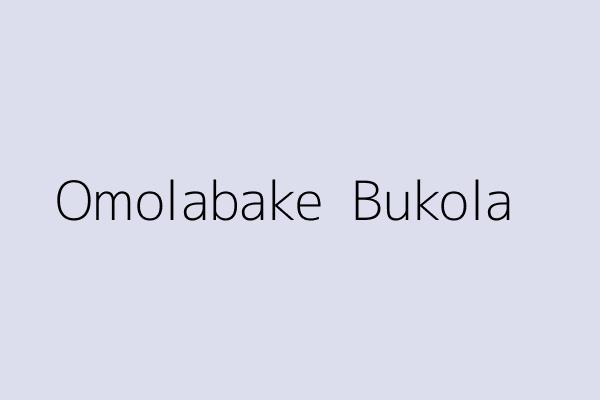 Omolabake  Bukola